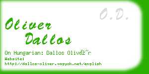 oliver dallos business card